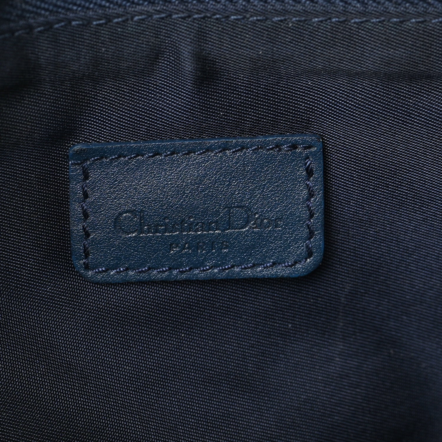Christian Dior Monogram Mini Saddle Pochette Navy 6 of 8