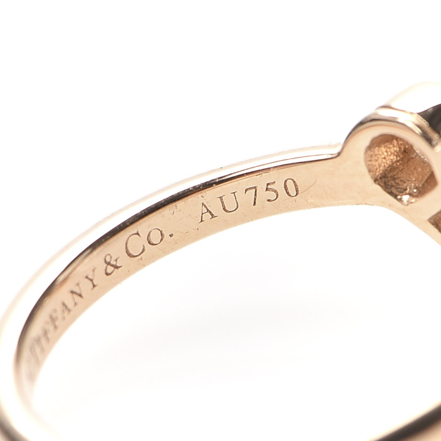 Tiffany 18K Rose Gold Diamond Hearts Ring 50 5.5 5 of 6