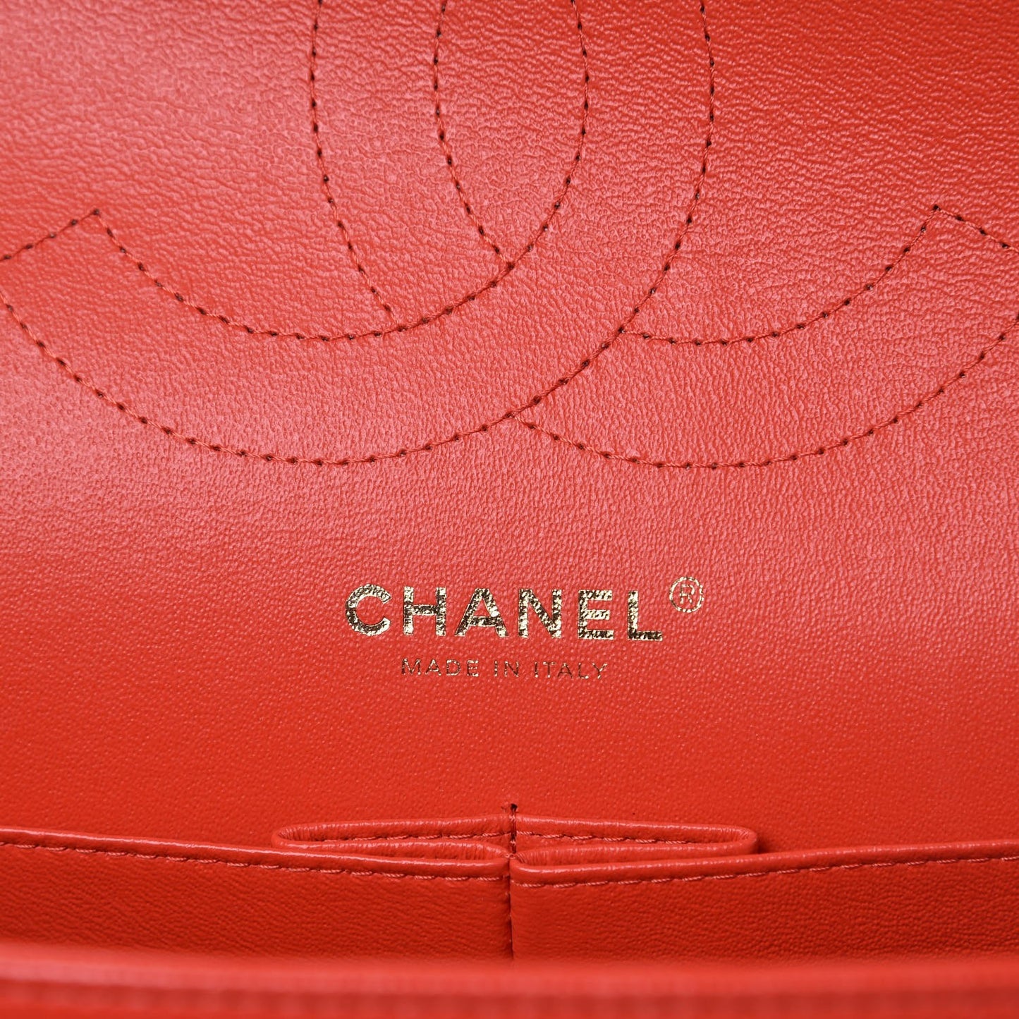 Caviar Quilted Jumbo Double Flap Red