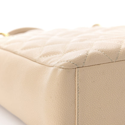 Chanel Caviar Quilted Petit Shopping Tote PST Beige 11 of 13