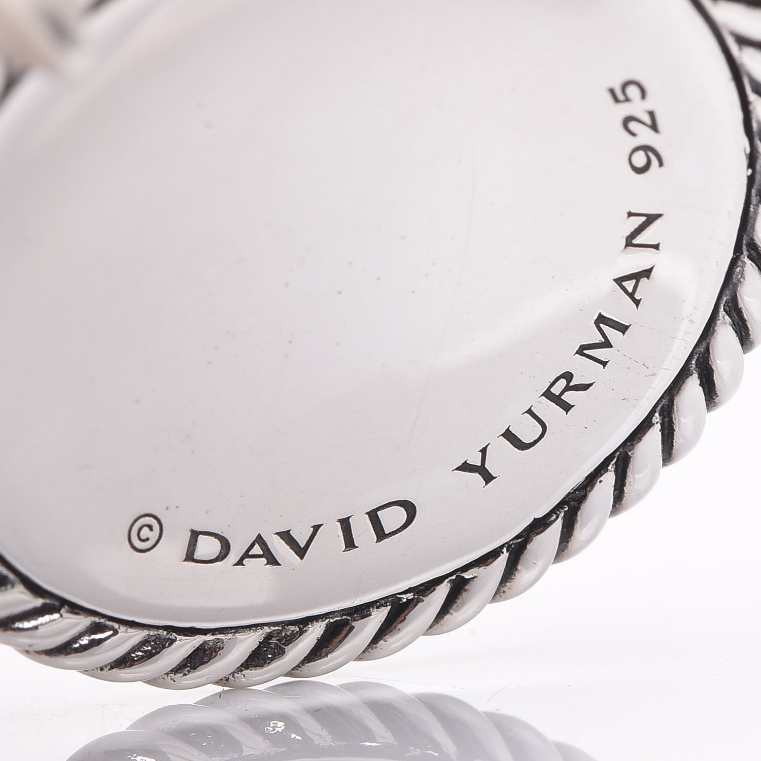 David Yurman Sterling Silver Diamond Cable Collectibles Tree of Life Amulet Pendant 3 of 5
