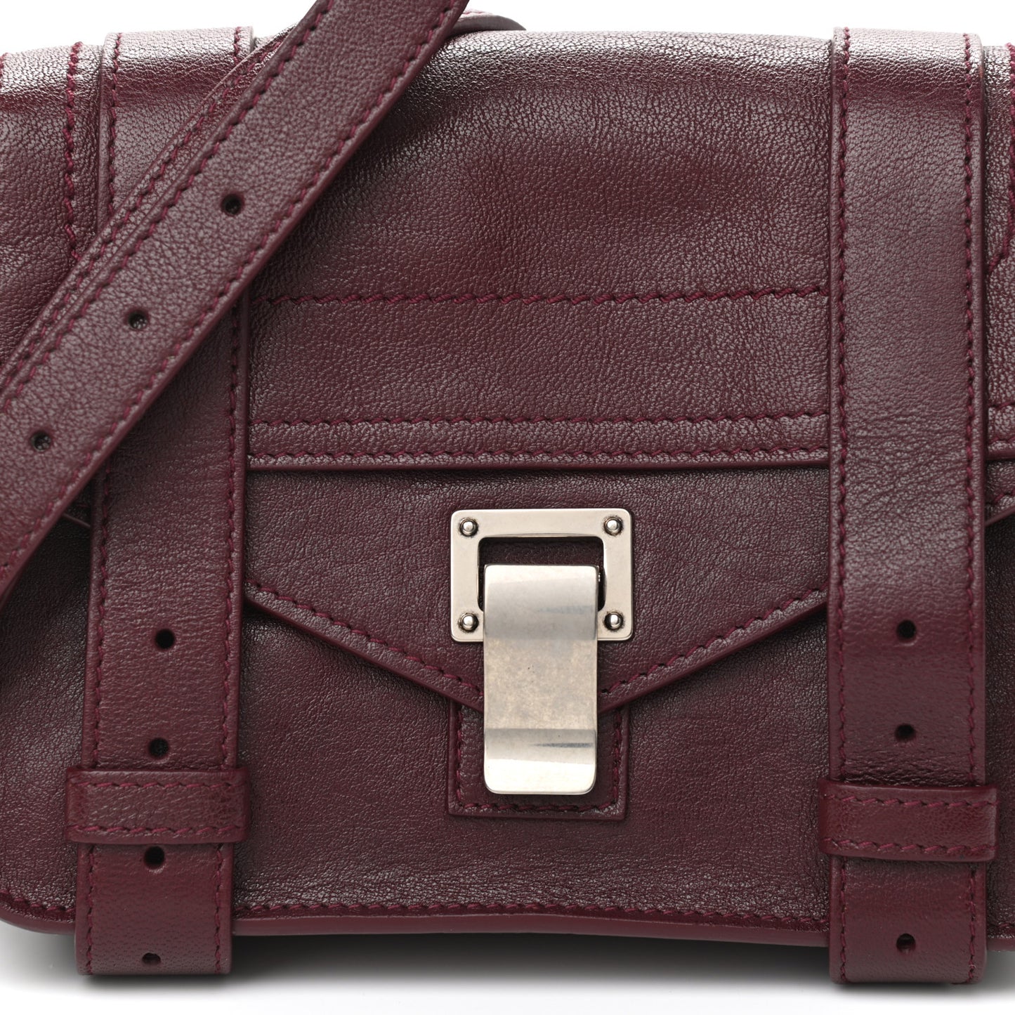Lambskin PS1 Mini Crossbody Bag Oxblood