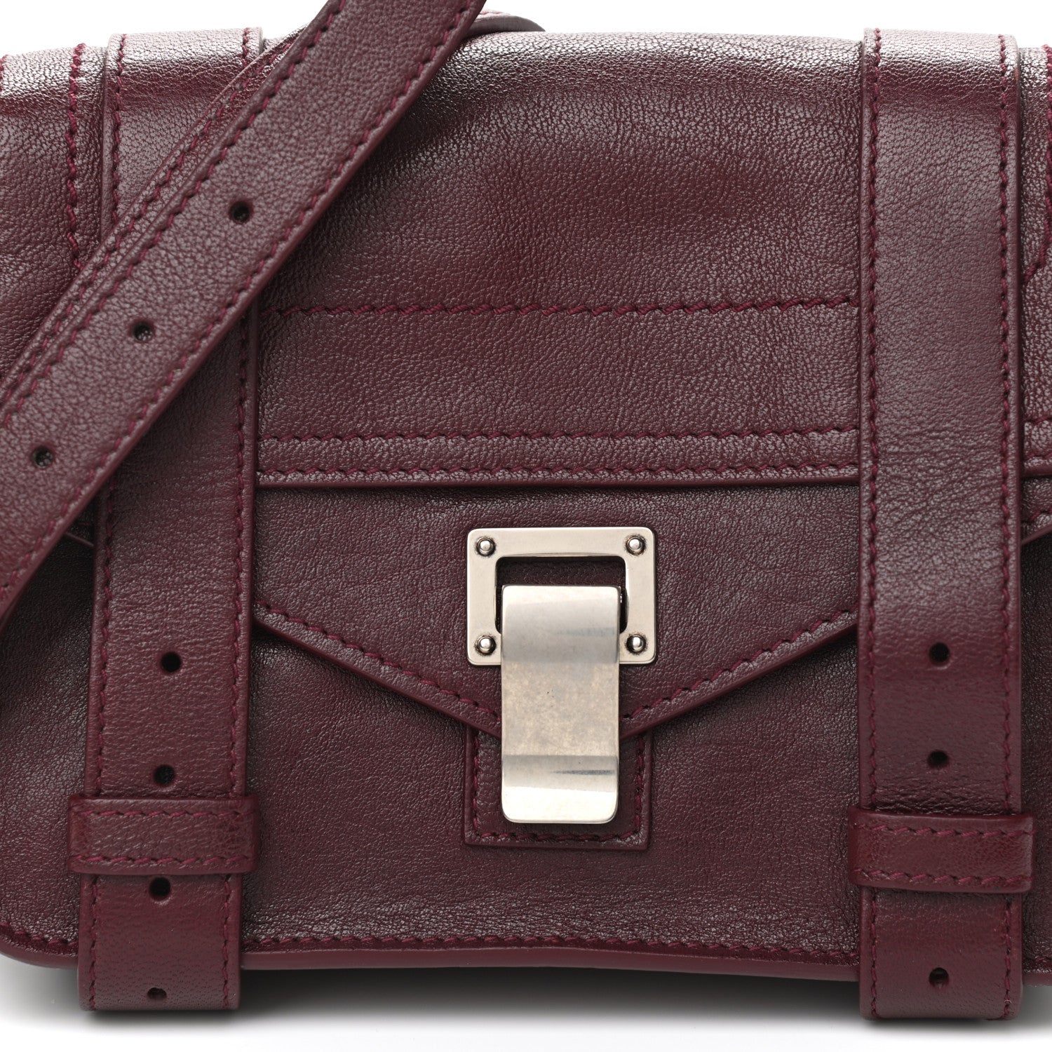 Proenza Schouler Lambskin PS1 Mini Crossbody Bag Oxblood 9 of 12