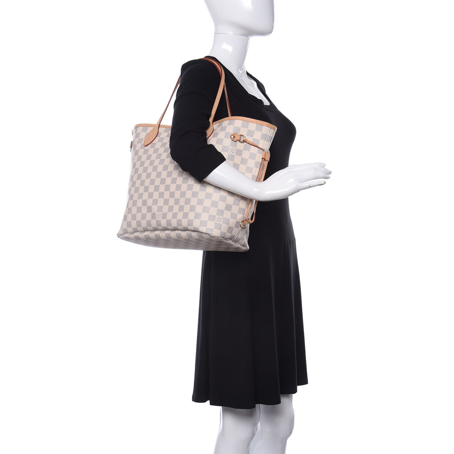 Louis Vuitton Damier Azur Neo Neverfull MM Rose Ballerine 2 of 10