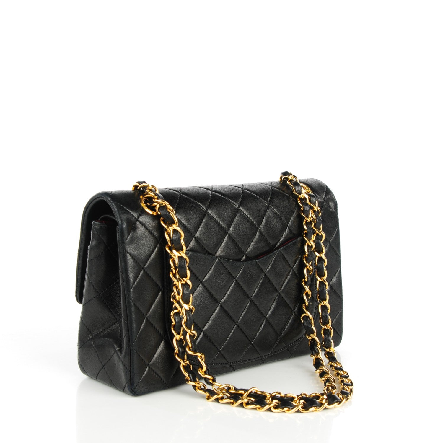Chanel Lambskin Quilted Small Double Flap Black 3 of 7