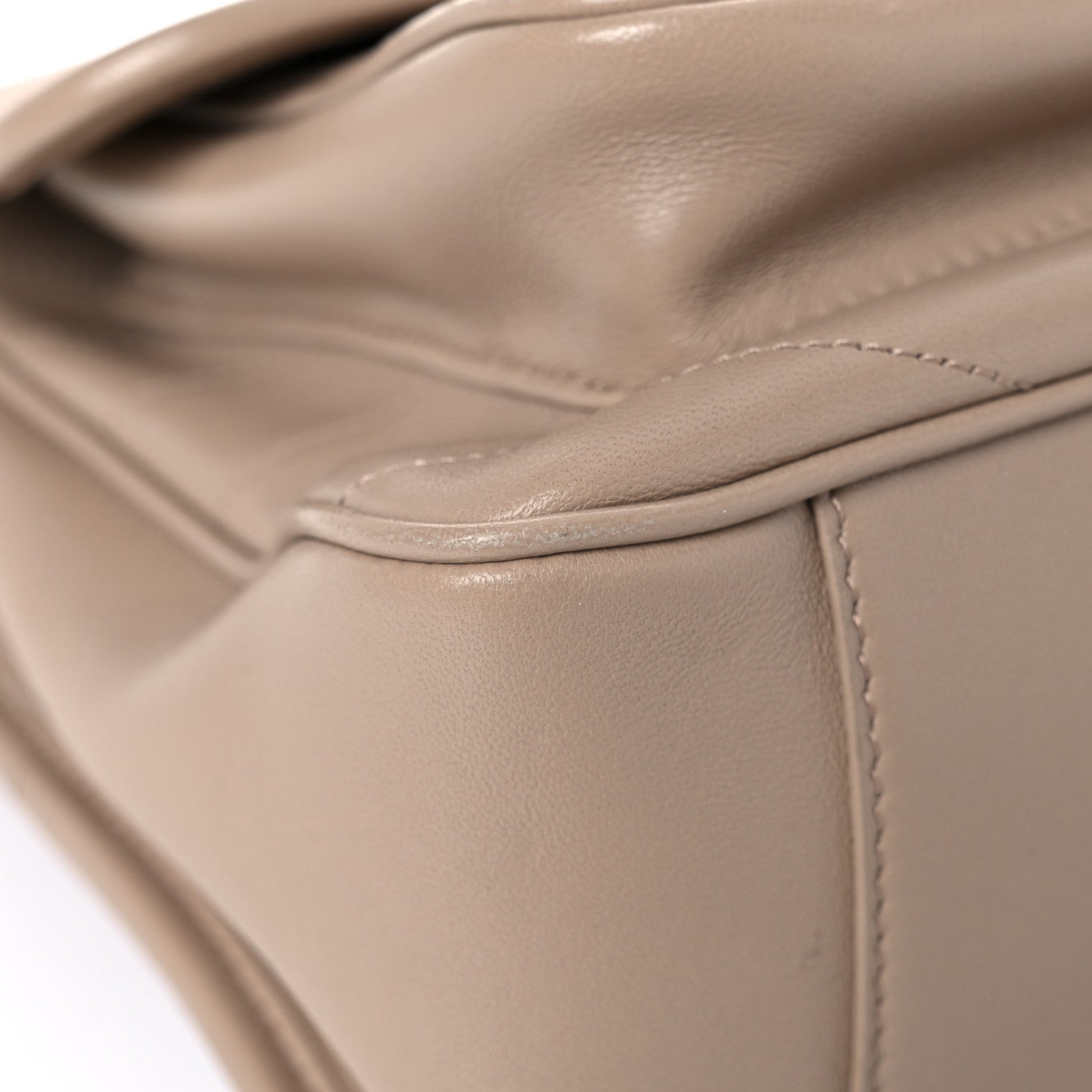 Saint Laurent Lambskin Matelasse Monogram Medium Niki Chain Satchel Dark Beige 8 of 12