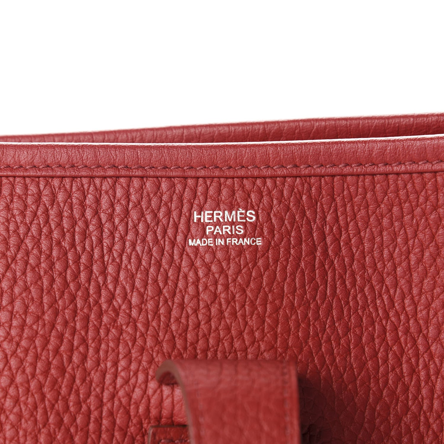Hermes Taurillon Clemence Evelyne III GM Rouge Garance 10 of 12