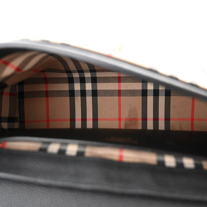 Burberry Grainy Calfskin Vintage Check Note Crossbody Bag Black 5 of 11