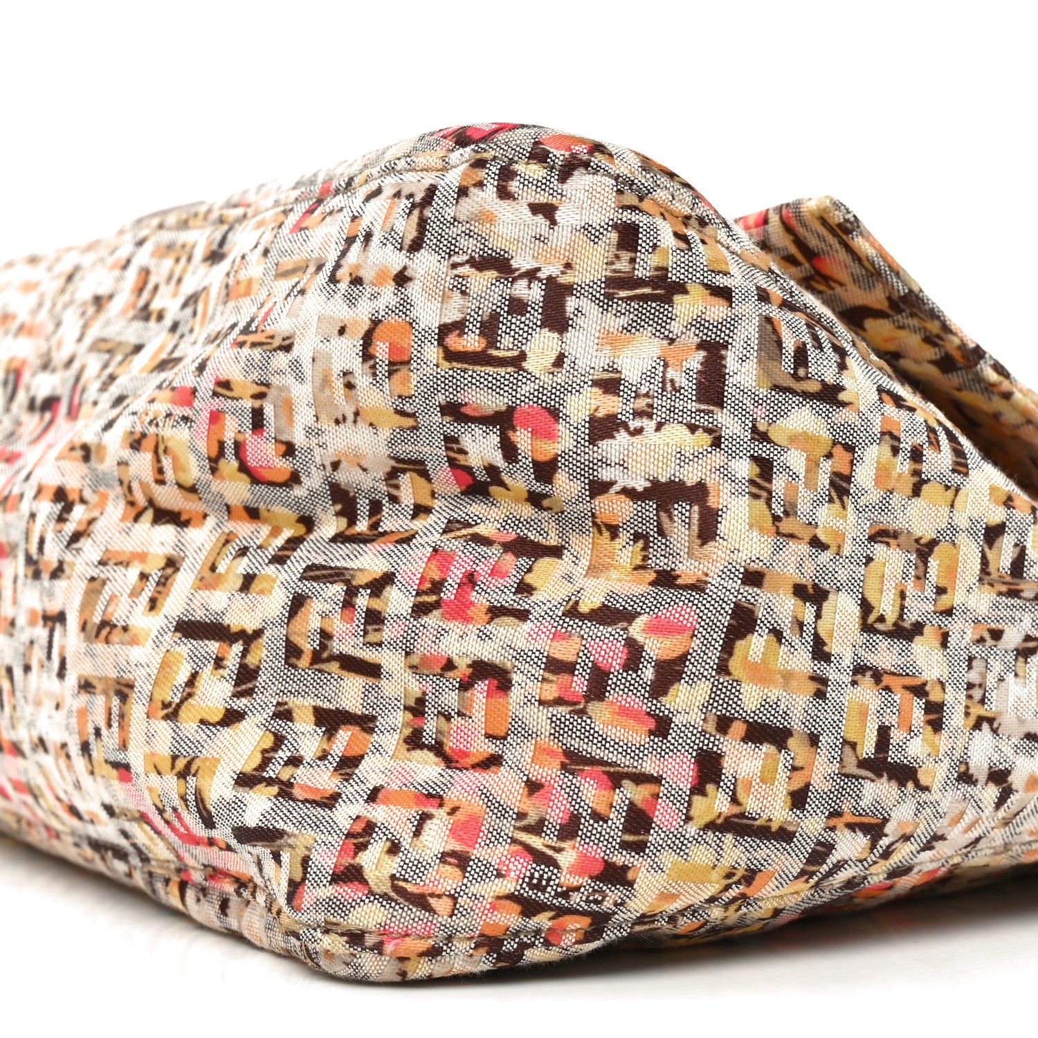 Fendi Zucchino Vitello Floral Forever Mama Baguette Pesca Giallo Saddler 10 of 10