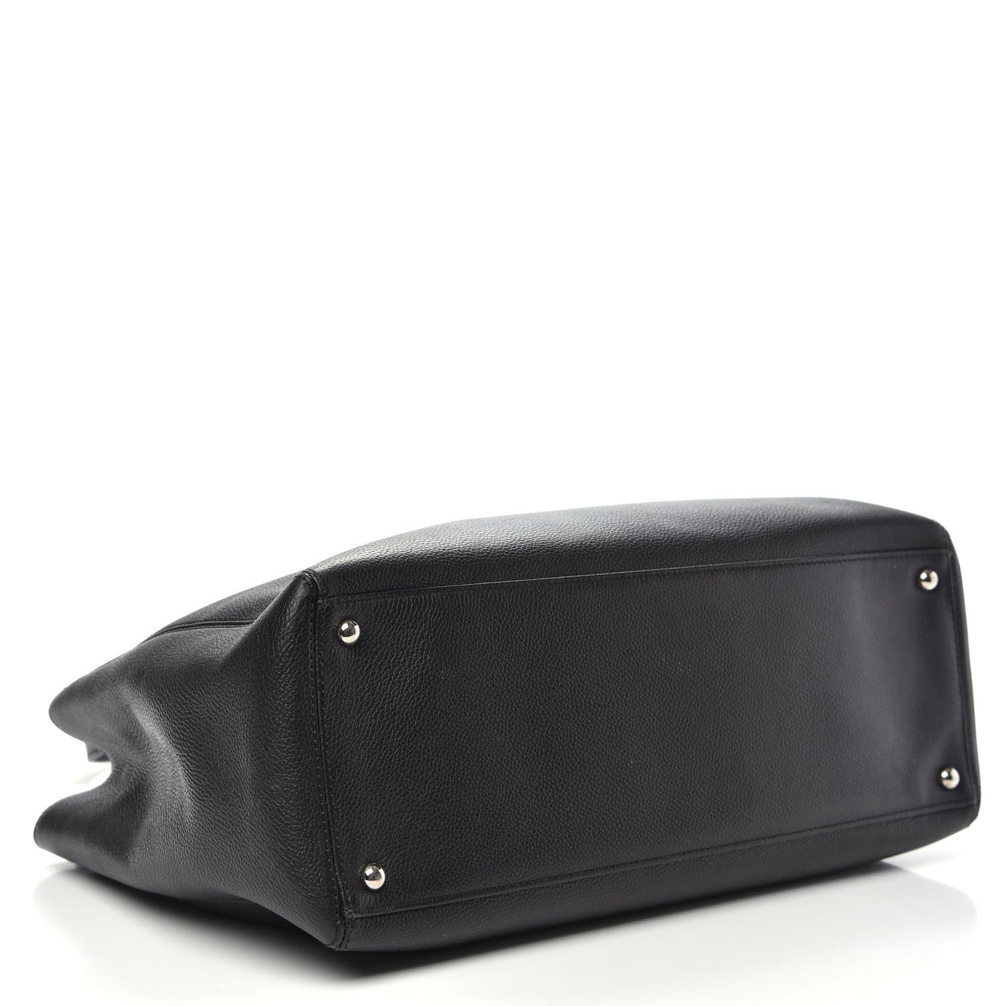 Calfskin Cerf Executive Shopper Tote Black