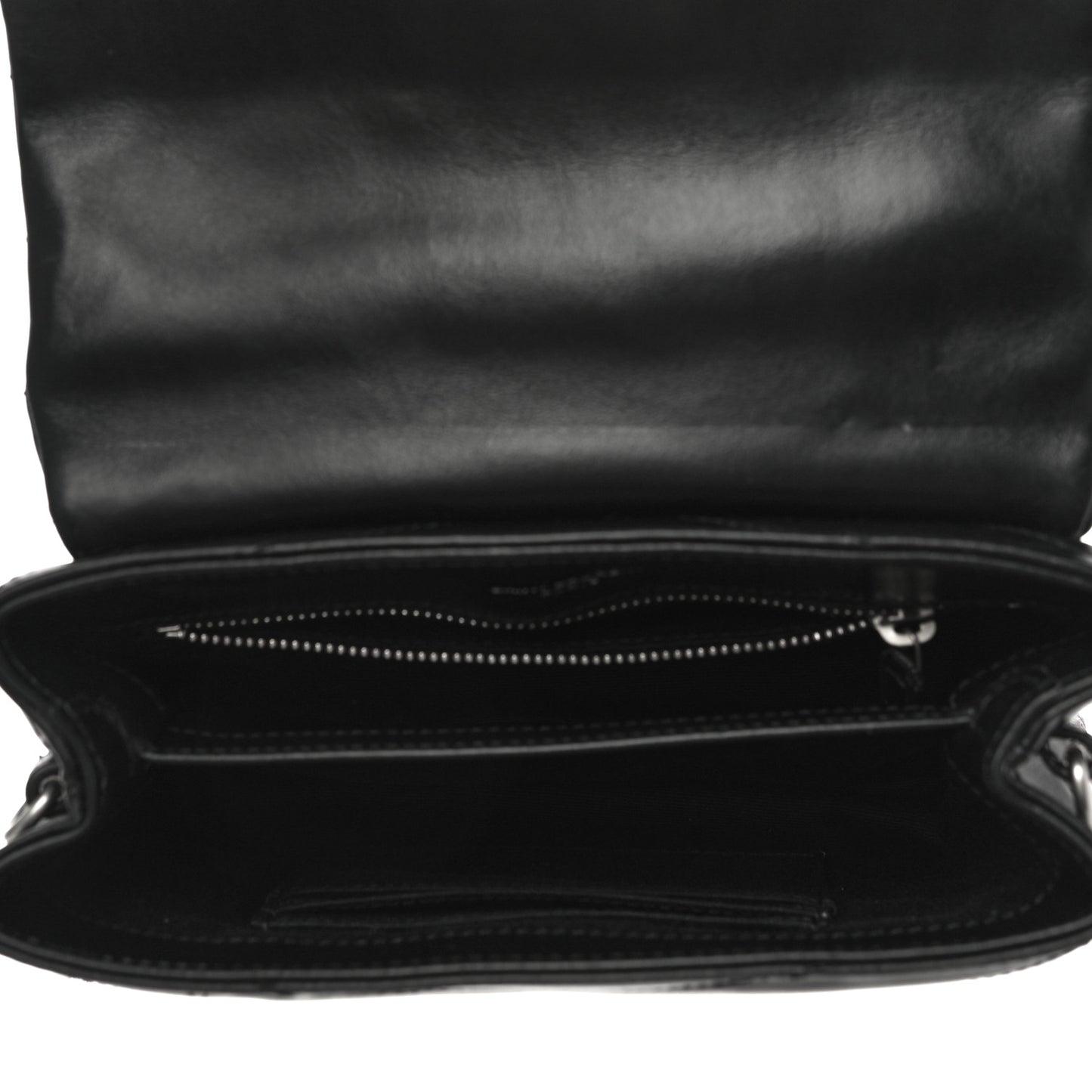 Calfskin Y Quilted Monogram Toy Loulou Crossbody Bag Black