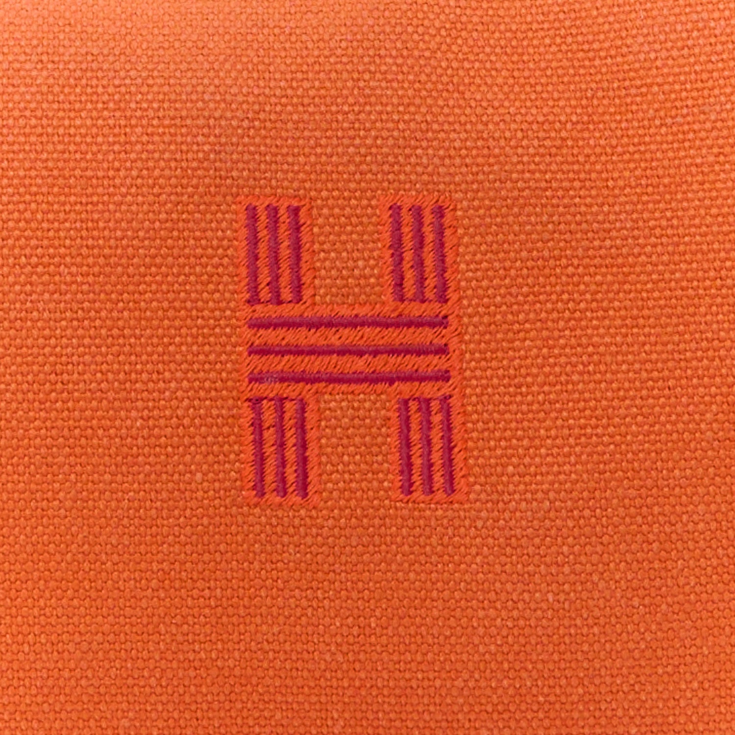 Hermes Canvas Small Bride-A-Brac Pouch Orange Burgundy 7 of 11