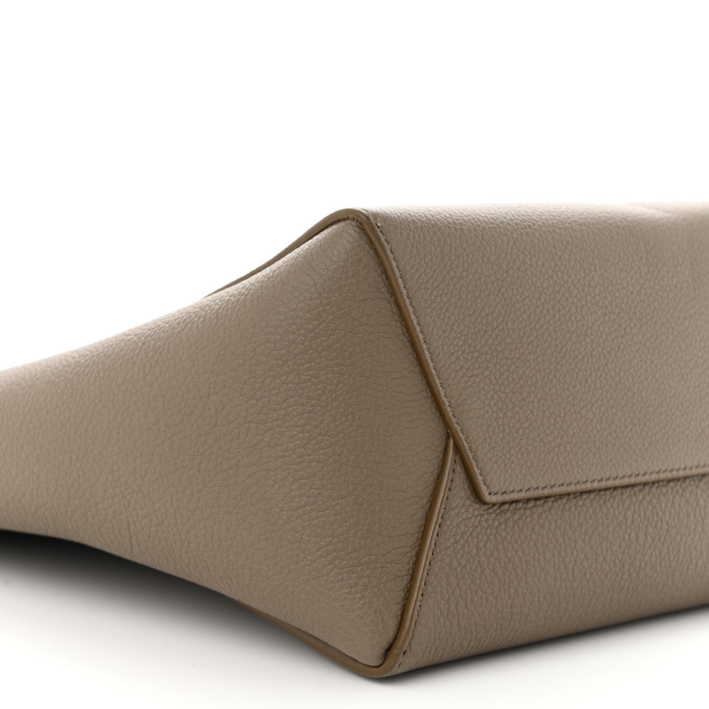 Soft Grained Calfskin Small Sangle Bucket Bag Taupe
