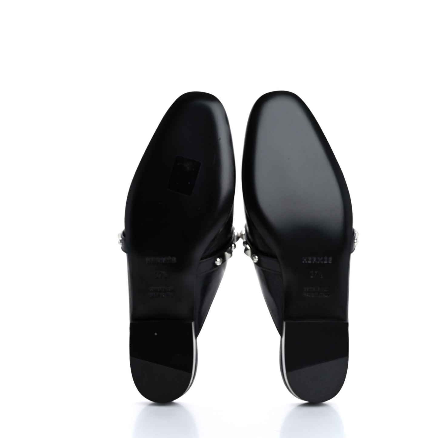 Goatskin Medor Studded Oz Mules 37.5 Black