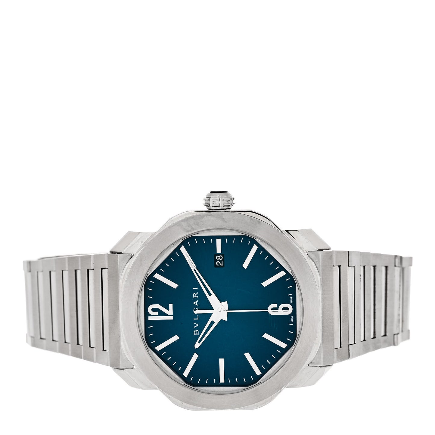 Stainless Steel 41mm Octo Automatic Watch Blue