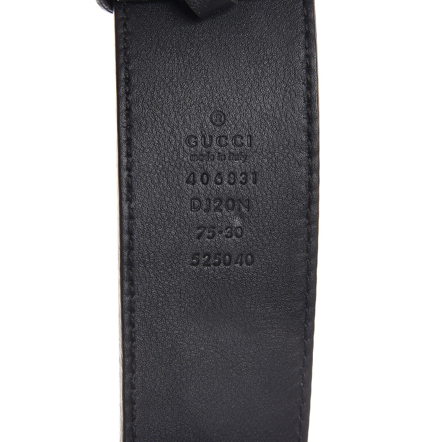Textured Dollar Calfskin Nickel Double G 40mm Belt 75 30 Black