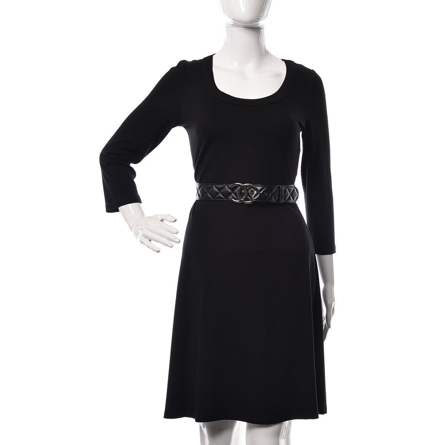 Chanel Lambskin Quilted CC Belt 80 32 Black 2 of 9