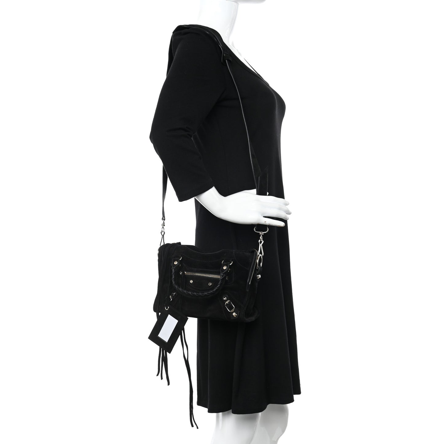 Baby Daim Suede Marble Hardware Mini City Black