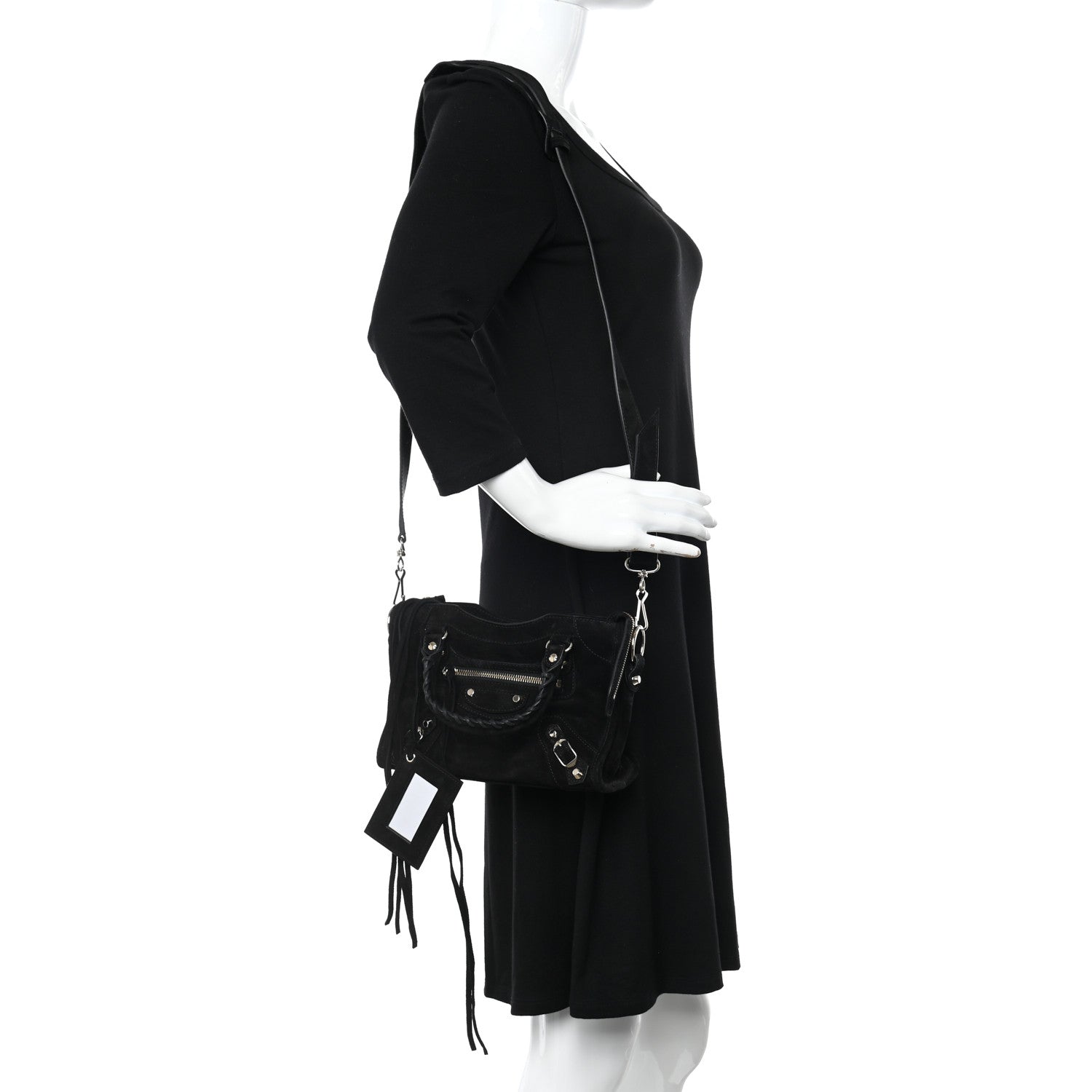 Balenciaga Baby Daim Suede Marble Hardware Mini City Black 2 of 11