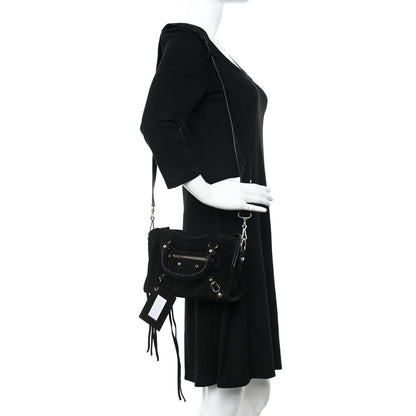 Balenciaga Baby Daim Suede Marble Hardware Mini City Black 2 of 11