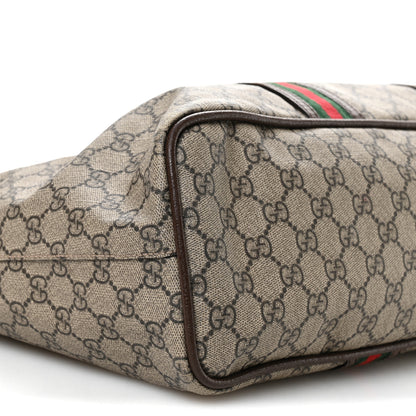 Gucci GG Supreme Monogram Web Neo Vintage Tote Beige New Acero Crop 9 of 11