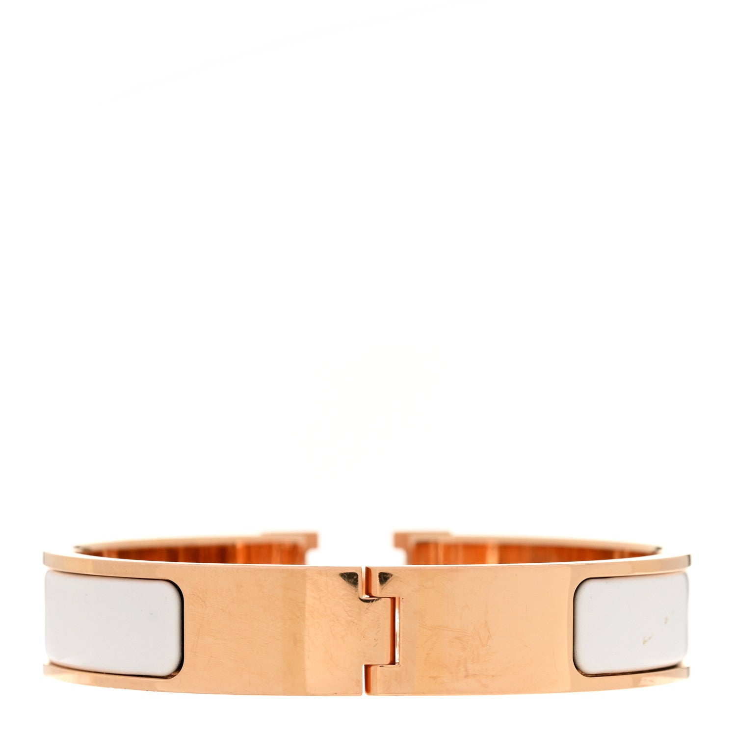 Hermes Enamel Narrow Clic Clac H Bracelet PM White 3 of 5