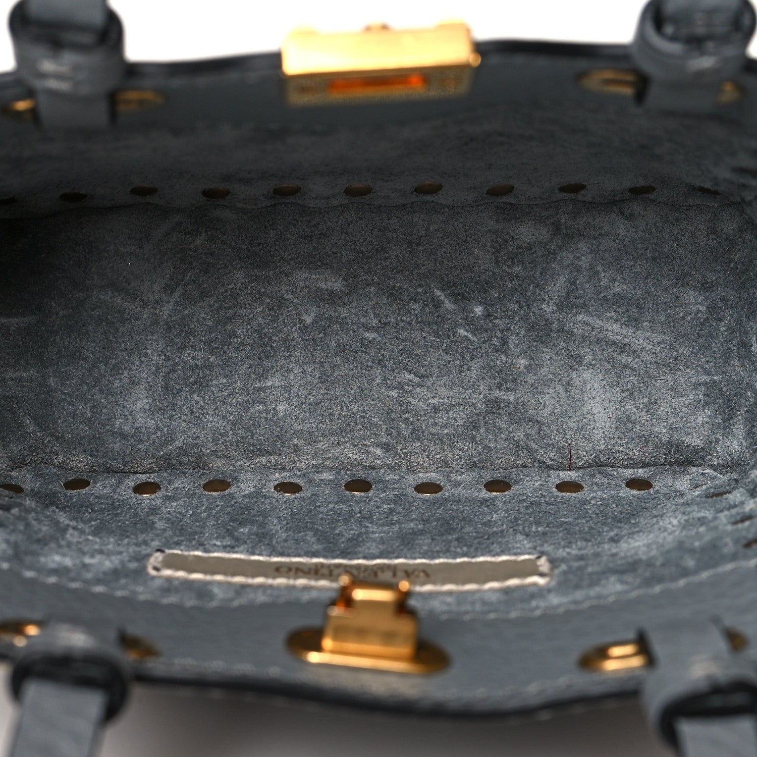 Valentino Garavani Grained Calfskin Micro Rockstud Rolling Tote Giada 4 of 9