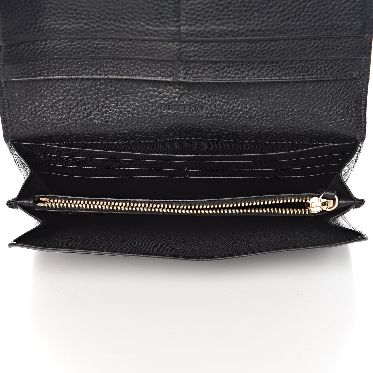 Mulberry Classic Grain Small Tree Continental Wallet Black 5 of 14