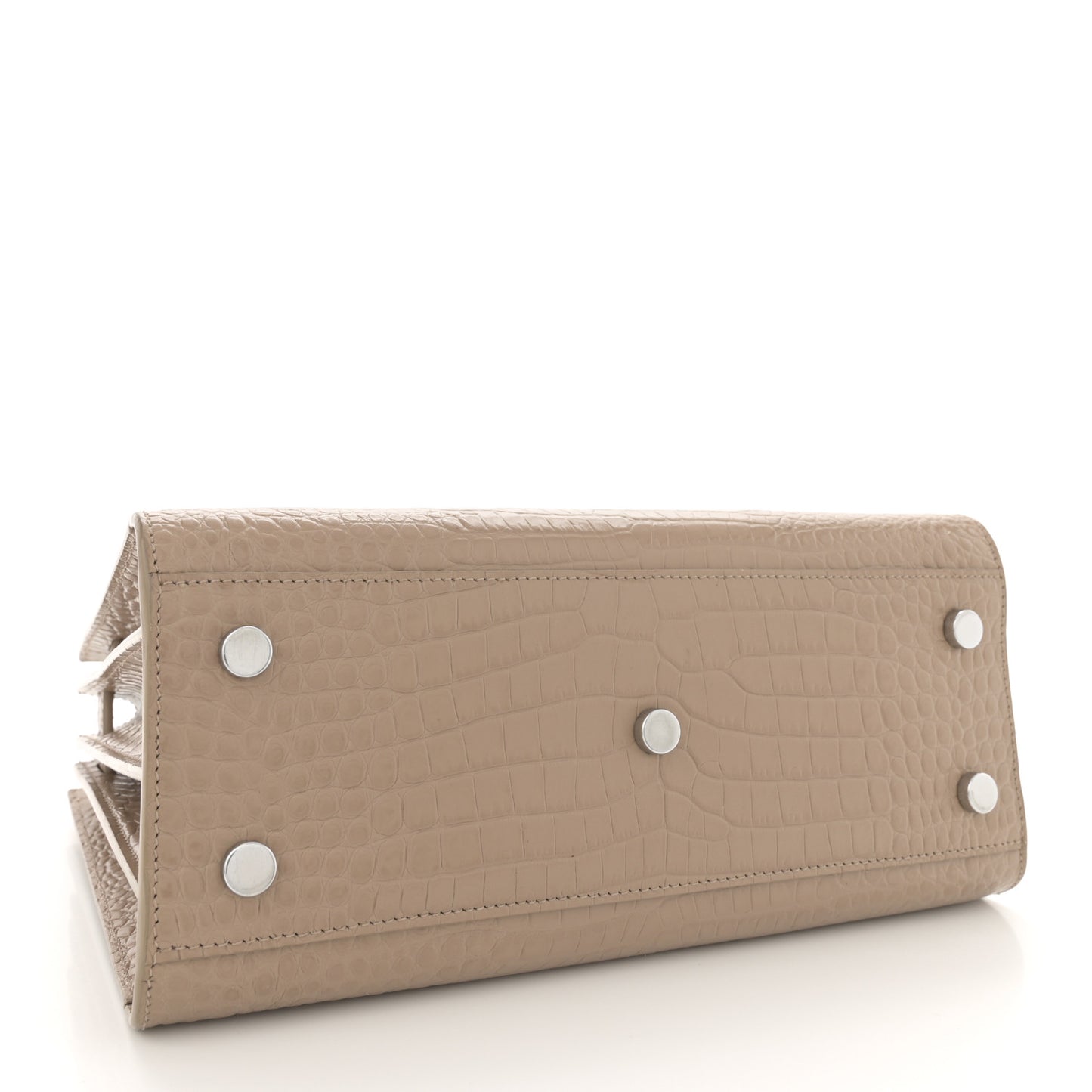 Calfskin Crocodile Embossed Baby Sac De Jour Brown