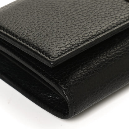 Gucci Calfskin Petite GG Marmont Wallet Chain Bag Black 12 of 12