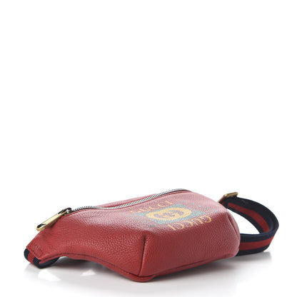 Gucci Grained Calfskin Small Logo Belt Bag Hibiscus Red 4 of 10