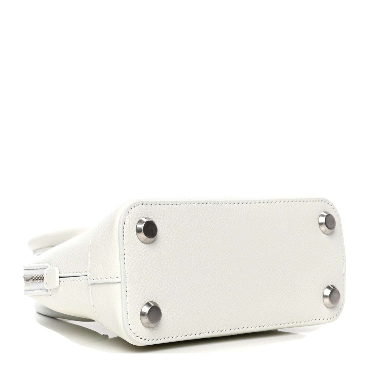 Balenciaga Grained Calfskin XXS Ville Top Handle Bag White Black 3 of 4