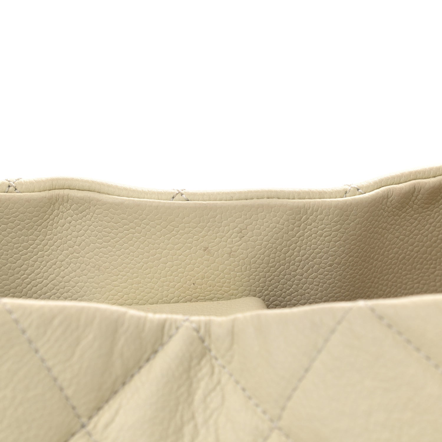 Chanel Caviar Quilted Expandable Zip Shoulder Bag White 14 of 16