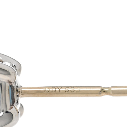 David Yurman Sterling Silver Diamond Blue Topaz Petite Chatelaine Earrings 4 of 4