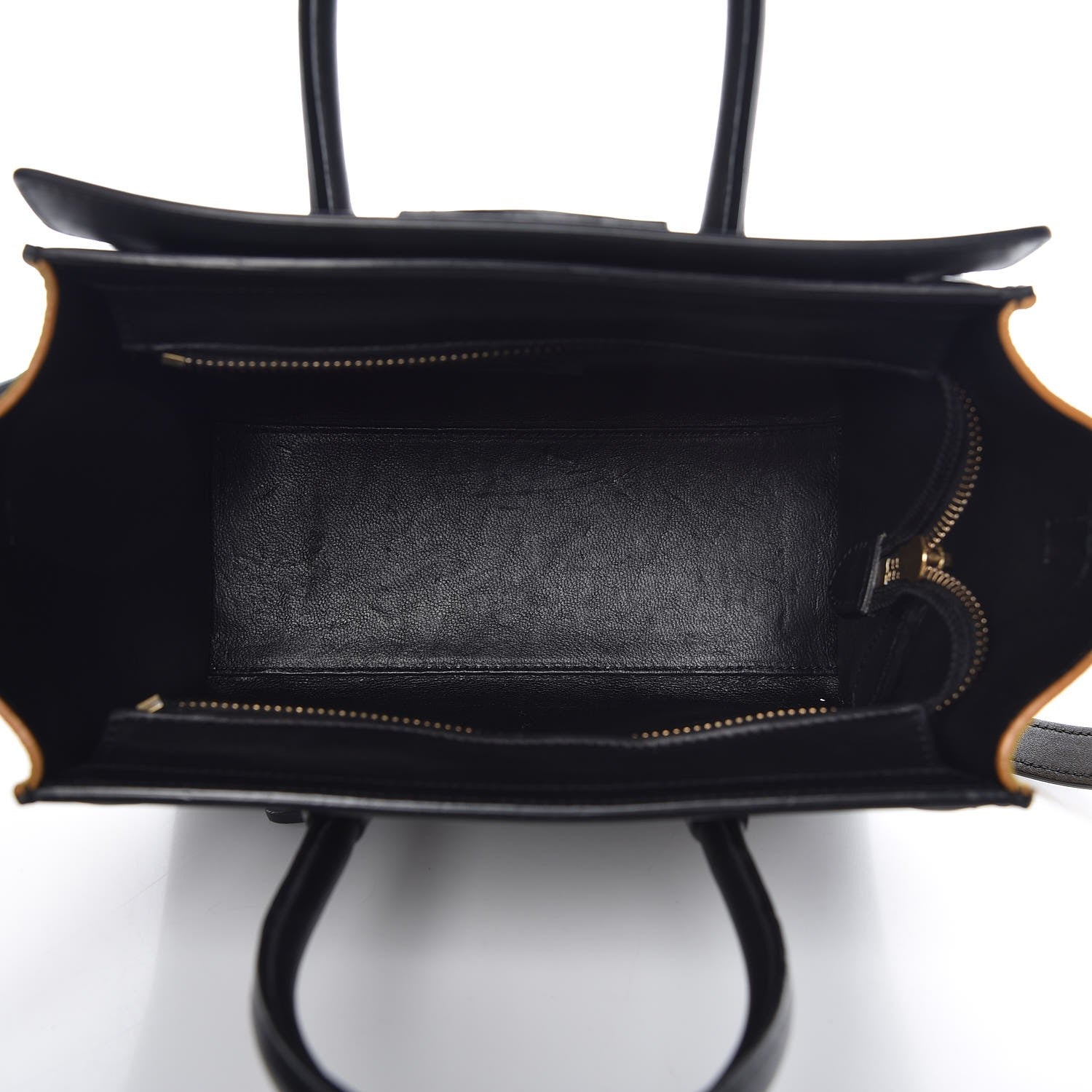 Celine Bullhide Calfskin Suede Nano Tri-Color Luggage Amber 5 of 17