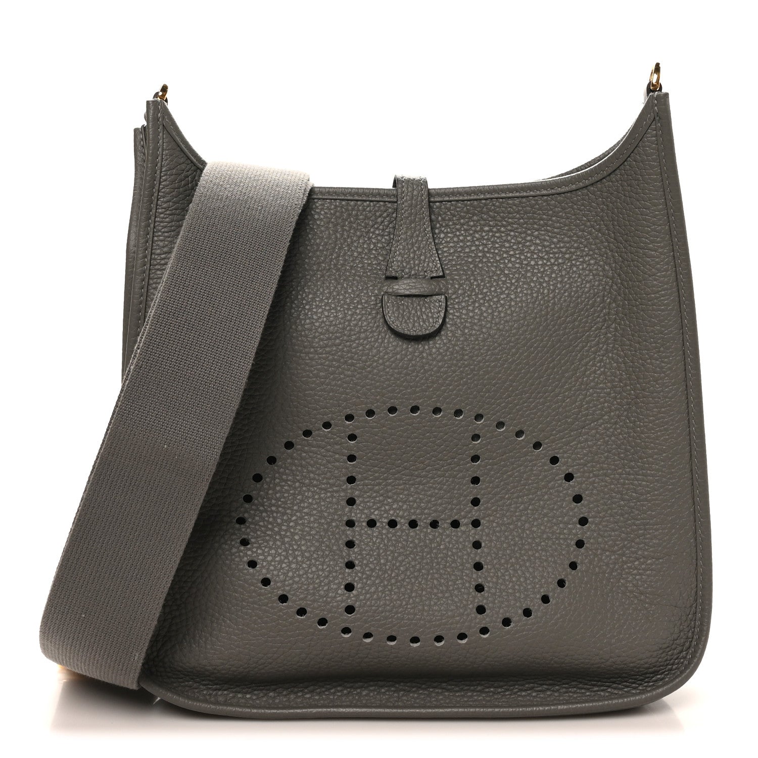 Hermes Taurillon Clemence Evelyne III PM Gris Meyer 1 of 10
