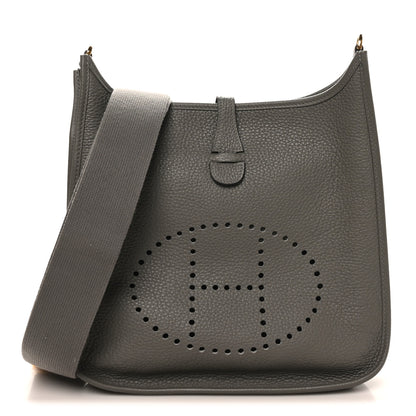 Hermes Taurillon Clemence Evelyne III PM Gris Meyer 1 of 10