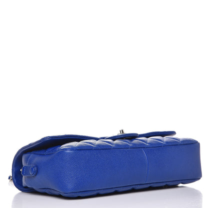 Chanel Caviar Quilted Jumbo Easy Flap Blue 4 of 9