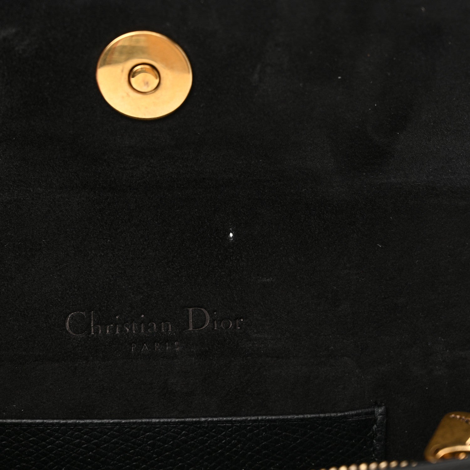Christian Dior Grained Calfskin Saddle Belt Clutch Black 11 of 18