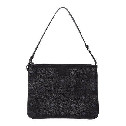 MCM Visetos Liz Shopper Tote Pouch Black 1 of 9