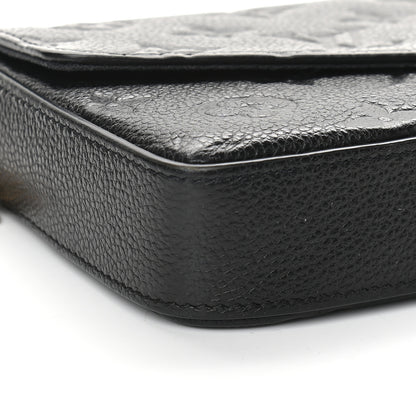 Louis Vuitton Empreinte Pochette Felicie Chain Wallet Black 10 of 14
