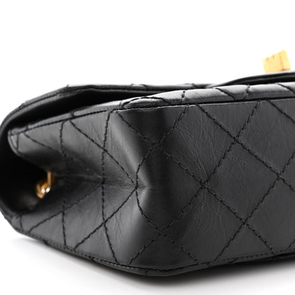 Chanel Aged Calfskin Quilted 2.55 Reissue Mini Flap Black 9 of 11
