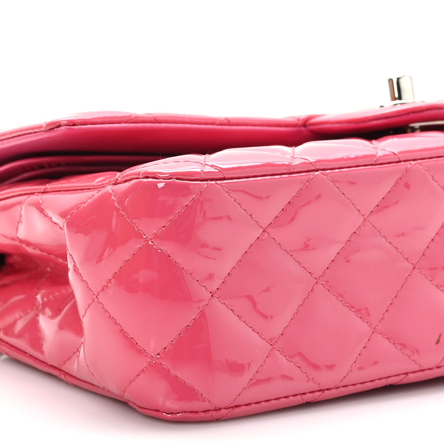 Chanel Patent Quilted Medium Double Flap Pink 8 of 10