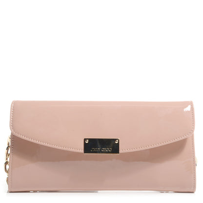 Jimmy Choo Patent Riane Clutch Blush 1 of 7