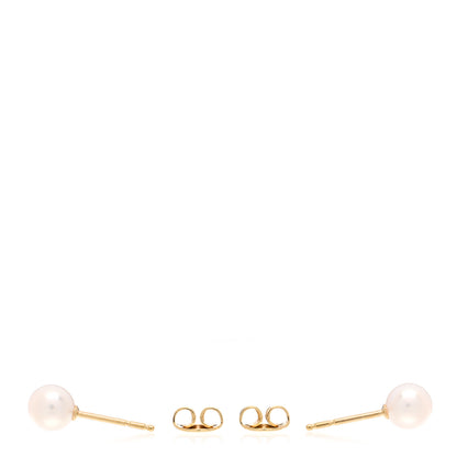 Mikimoto 18K Yellow Gold Akoya Pearl 6.5mm Stud Earrings 3 of 5