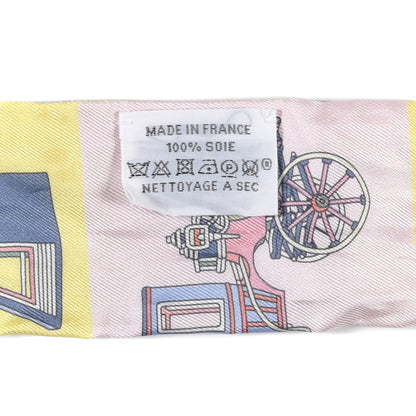 Hermes Silk Les Voitures Exquises Twilly Rose Pale Jaune Pale 4 of 4