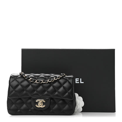 Chanel Lambskin Quilted Mini Rectangular Flap Black 12 of 12
