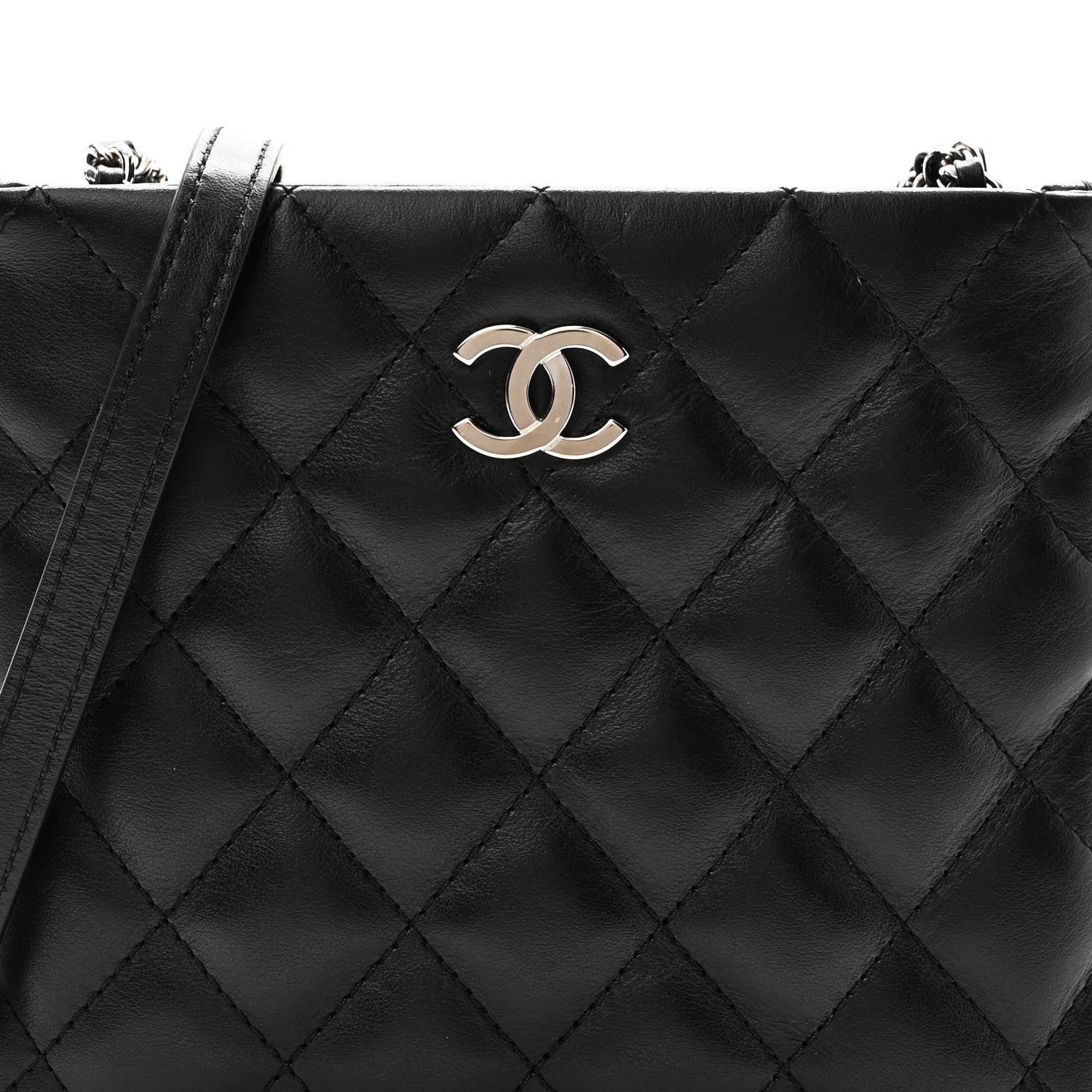 Chanel Lambskin Quilted Crossbody Bag Black 8 of 10