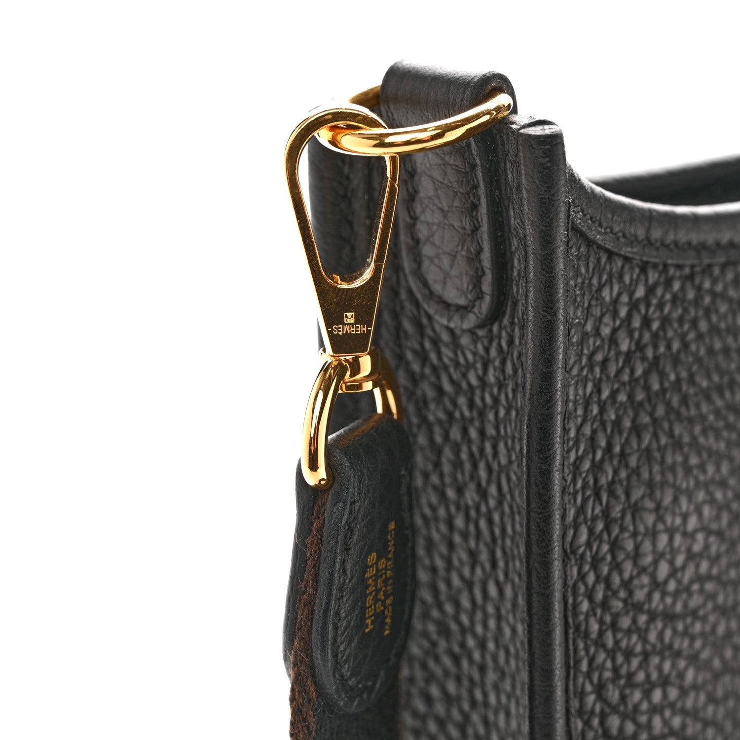 Hermes Taurillon Clemence Amazone Evelyne TPM Black Chocolate