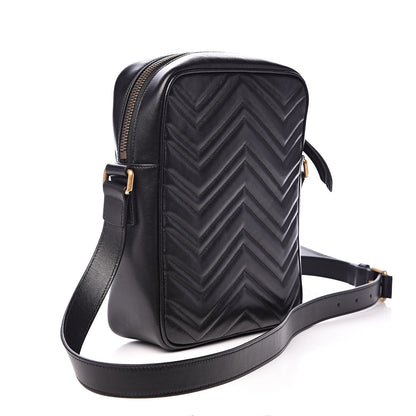 Gucci Calfskin Matelasse GG Marmont Travel Bag Black 3 of 10